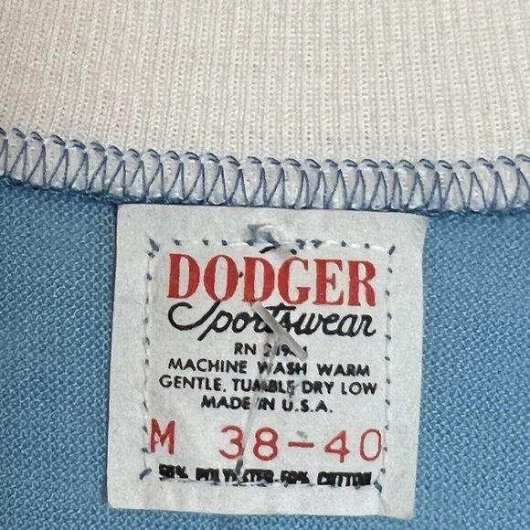 Dodger Sportswear FBI Academy Raglan Blue White Jersey T-shirt Adult Size Medium - Picture 3 of 5